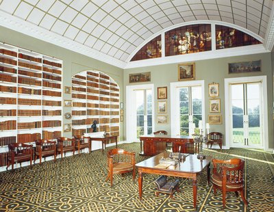 View of the library, 1793 by English School